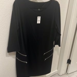 Modern black mini dress. Size XL. New with tags.
